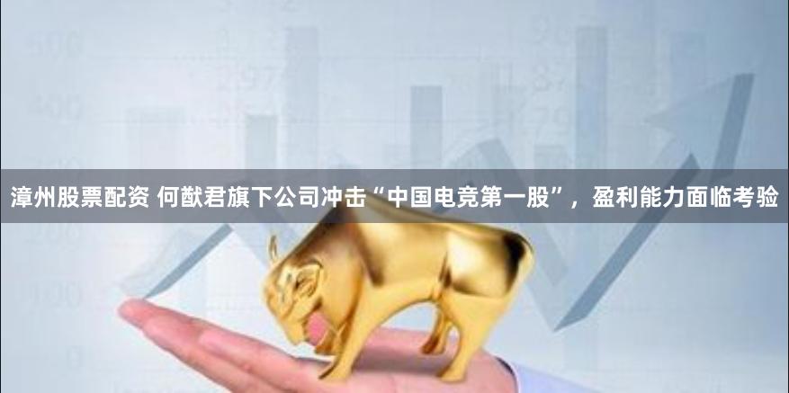 漳州股票配资 何猷君旗下公司冲击“中国电竞第一股”，盈利能力面临考验