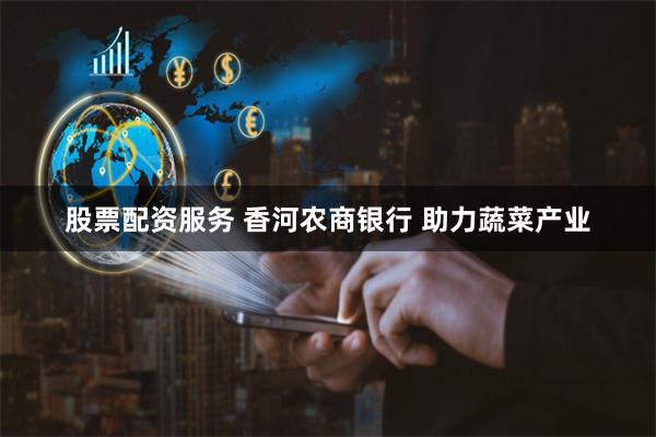 股票配资服务 香河农商银行 助力蔬菜产业